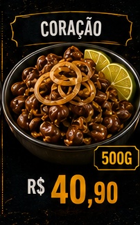 Coração, R$ 40,90, 500g