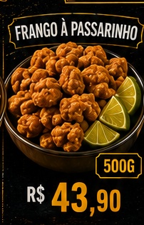 Frango à passarinho, R$ 43,90, 500g