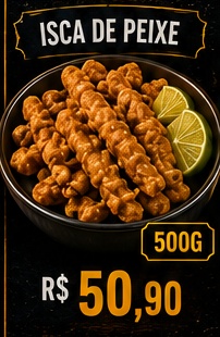 Isca de peixe, R$ 50,90, 500g