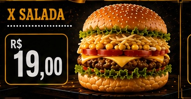 X-Salada, R$ 19,00